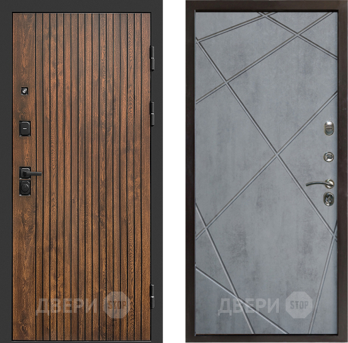 Входная металлическая Дверь Престиж Tvist Лучи Бетон темный в Реутове