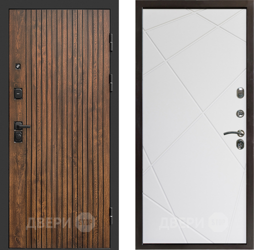 Входная металлическая Дверь Престиж Tvist Лучи Бетон белый в Реутове