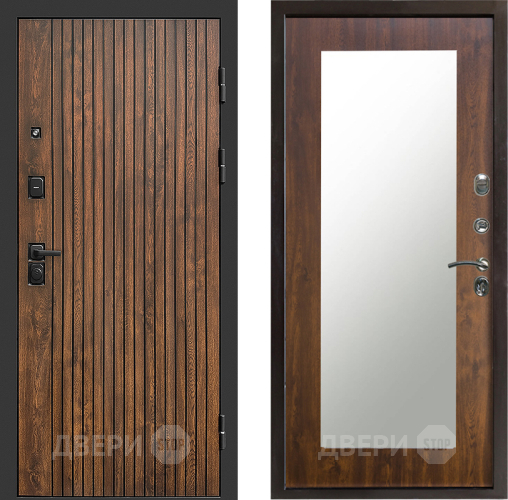 Входная металлическая Дверь Престиж Tvist Зеркло Пастораль Дуб в Реутове