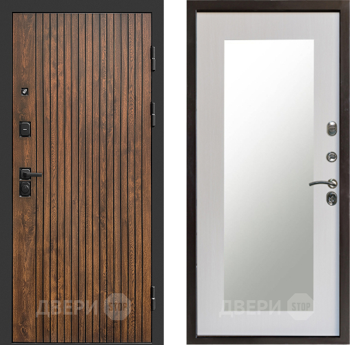 Входная металлическая Дверь Престиж Tvist Зеркло Пастораль Лиственница белая в Реутове