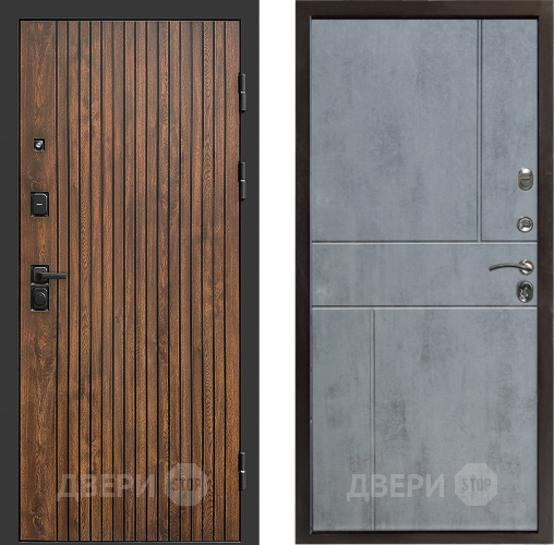 Входная металлическая Дверь Престиж Tvist Горизонт Бетон темный в Реутове