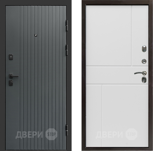 Входная металлическая Дверь Престиж Tvist Grey Горизонт Бетон белый в Реутове