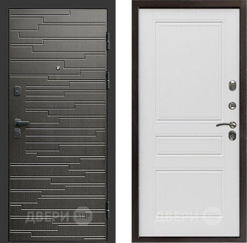 Входная металлическая Дверь Престиж Rivera Классика Лиственница белая в Реутове