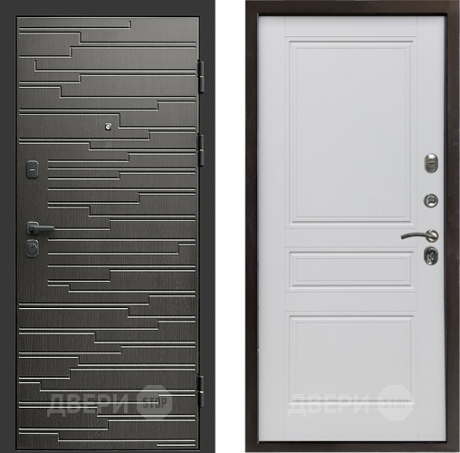 Входная металлическая Дверь Престиж Rivera Классика Белый матовый в Реутове