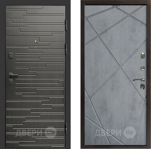 Входная металлическая Дверь Престиж Rivera Лучи Бетон темный в Реутове