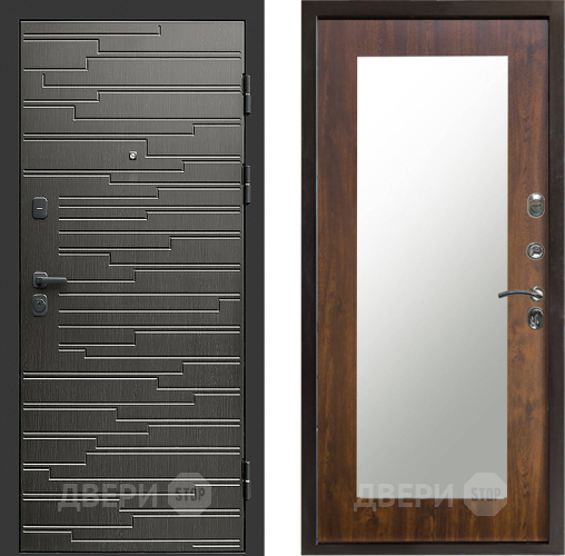 Входная металлическая Дверь Престиж Rivera Зеркло Пастораль Дуб в Реутове