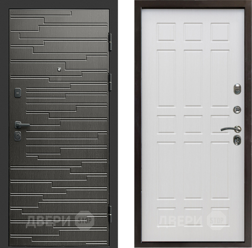 Входная металлическая Дверь Престиж Rivera Спарта Лиственница белая в Реутове