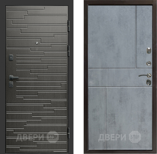 Входная металлическая Дверь Престиж Rivera Горизонт Бетон темный в Реутове
