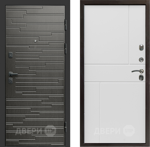 Входная металлическая Дверь Престиж Rivera Горизонт Бетон белый в Реутове