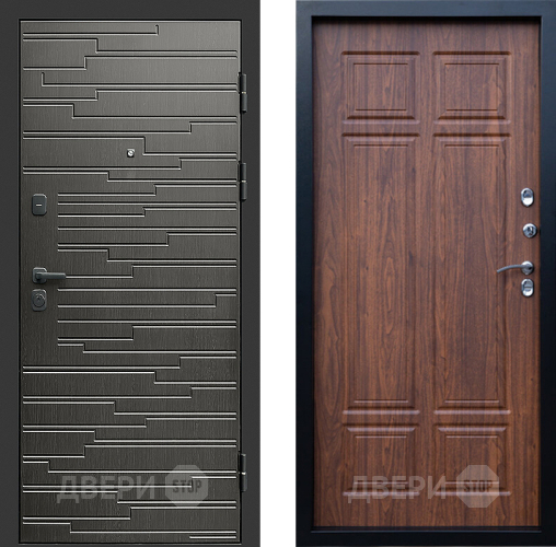 Входная металлическая Дверь Престиж Rivera Премиум Орех темный в Реутове
