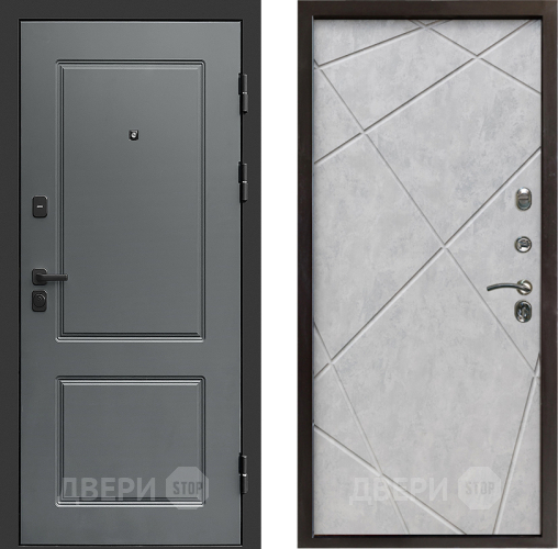 Входная металлическая Дверь Престиж Verona Лучи Бетон светлый в Реутове
