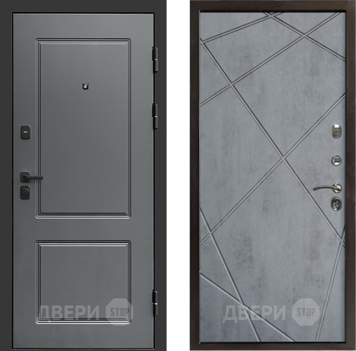 Входная металлическая Дверь Престиж Verona Лучи Бетон темный в Реутове