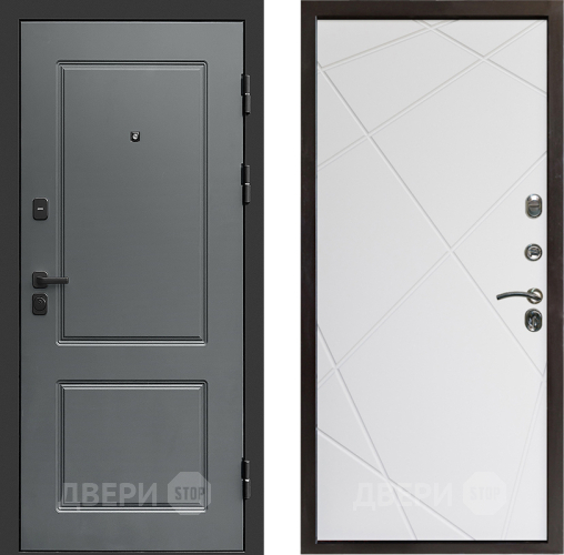 Входная металлическая Дверь Престиж Verona Лучи Бетон белый в Реутове