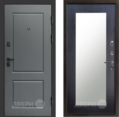 Входная металлическая Дверь Престиж Verona Зеркло Пастораль Венге в Реутове