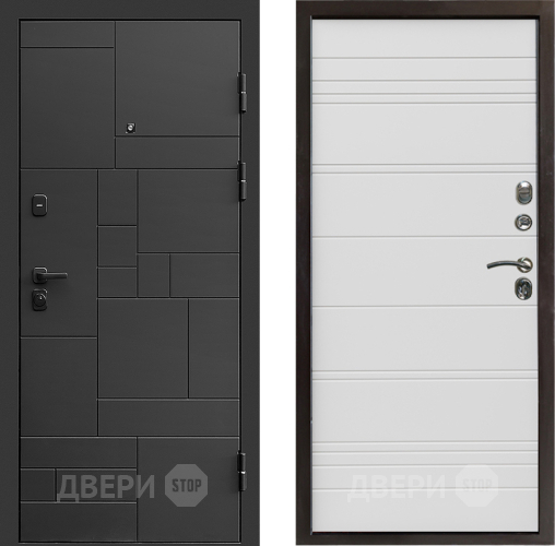 Входная металлическая Дверь Престиж Kvadro Line Белый в Реутове