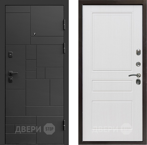 Входная металлическая Дверь Престиж Kvadro Классика Белое дерево в Реутове