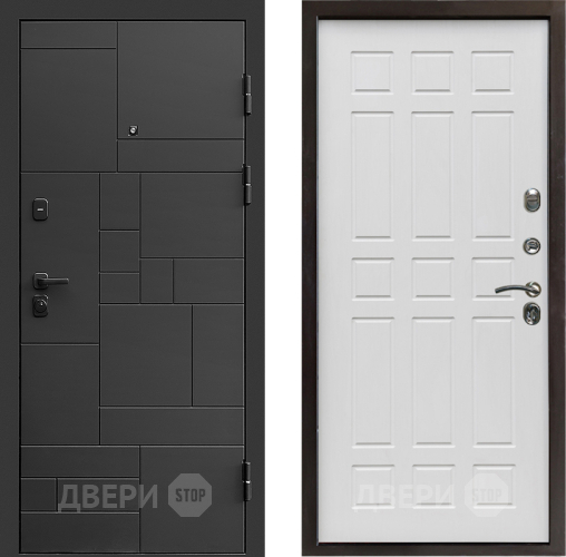 Входная металлическая Дверь Престиж Kvadro Спарта Белое дерево в Реутове