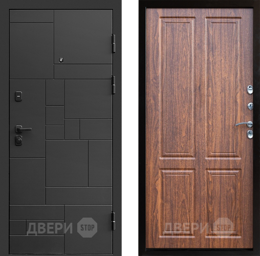 Входная металлическая Дверь Престиж Kvadro Премиум Орех светлый в Реутове