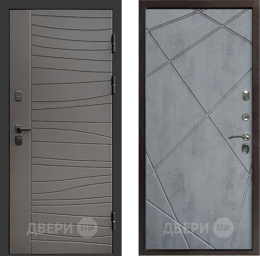Входная металлическая Дверь Престиж Siciliya Лучи Бетон темный в Реутове