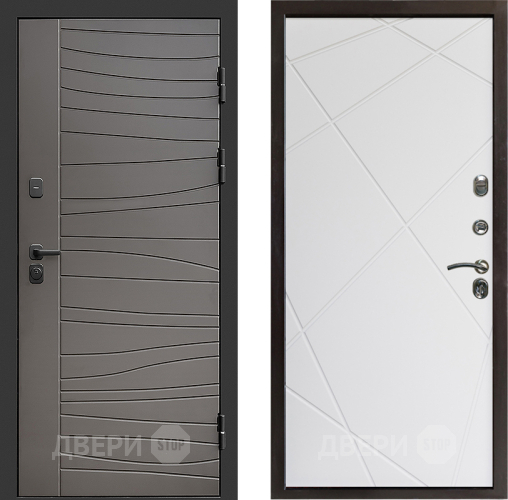 Входная металлическая Дверь Престиж Siciliya Лучи Бетон белый в Реутове