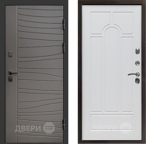 Входная металлическая Дверь Престиж Siciliya Арка Белое дерево в Реутове