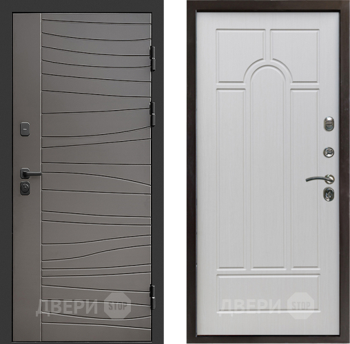 Входная металлическая Дверь Престиж Siciliya Арка Лиственница белая в Реутове