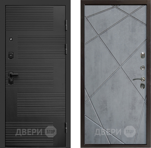 Входная металлическая Дверь Престиж Favorit Лучи Бетон темный в Реутове