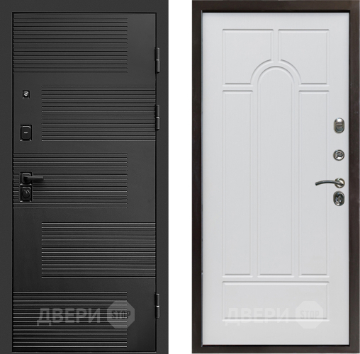 Входная металлическая Дверь Престиж Favorit Арка Белое дерево в Реутове