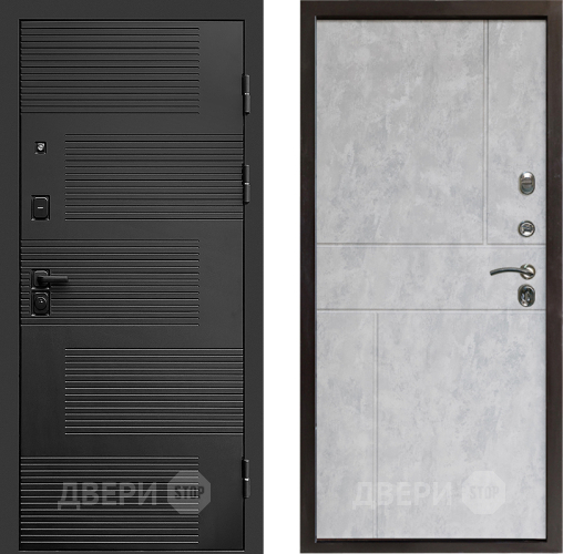 Входная металлическая Дверь Престиж Favorit Горизонт Бетон светлый в Реутове