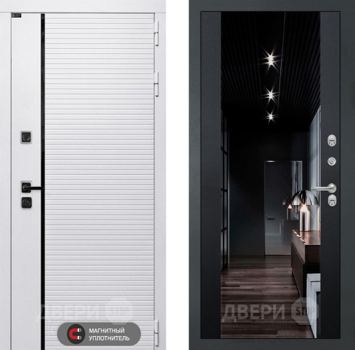 Дверь Лабиринт (LABIRINT) Royal Зеркало Максимум с тонировкой Черный кварц в Реутове