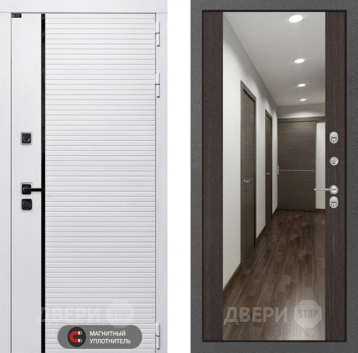 Входная металлическая Дверь Лабиринт (LABIRINT) Royal Зеркало Максимум Венге в Реутове