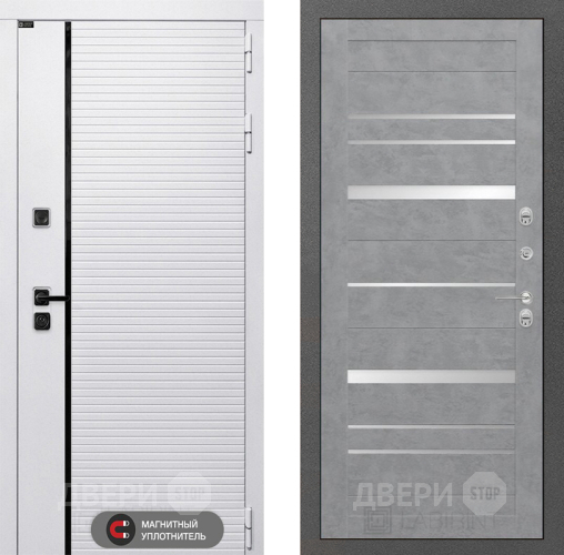 Входная металлическая Дверь Лабиринт (LABIRINT) Royal 20 Бетон светлый в Реутове