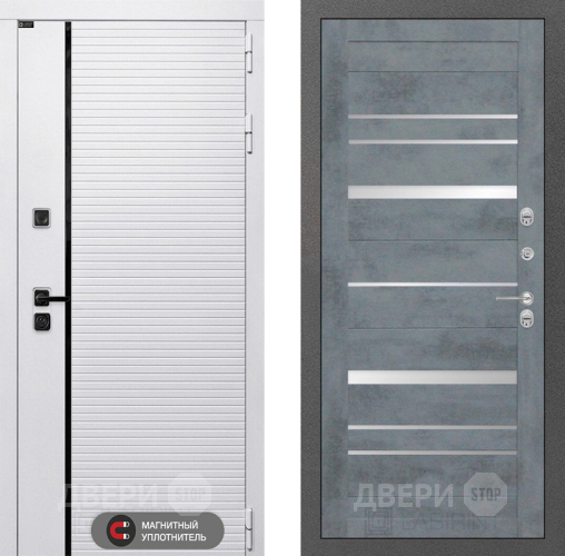 Входная металлическая Дверь Лабиринт (LABIRINT) Royal 20 Бетон темный в Реутове