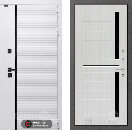 Входная металлическая Дверь Лабиринт (LABIRINT) Royal 02 Сандал белый в Реутове