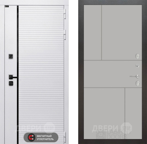 Входная металлическая Дверь Лабиринт (LABIRINT) Royal 21 Грей софт в Реутове