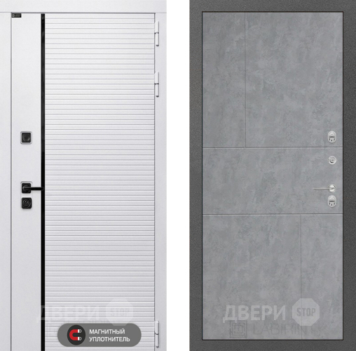 Входная металлическая Дверь Лабиринт (LABIRINT) Royal 21 Бетон светлый в Реутове