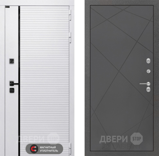 Входная металлическая Дверь Лабиринт (LABIRINT) Royal 24 Графит софт в Реутове