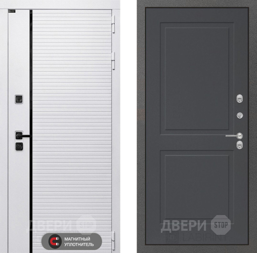 Входная металлическая Дверь Лабиринт (LABIRINT) Royal 11 Графит софт в Реутове