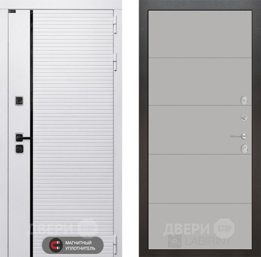 Входная металлическая Дверь Лабиринт (LABIRINT) Royal 13 Грей софт в Реутове