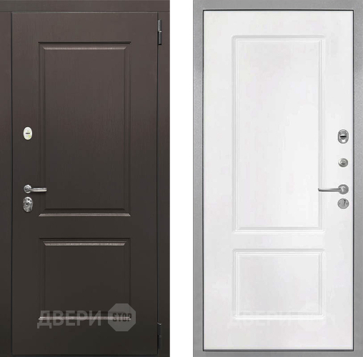 Входная металлическая Дверь Интекрон (INTECRON) Кампо КВ-2 Белый матовый в Реутове