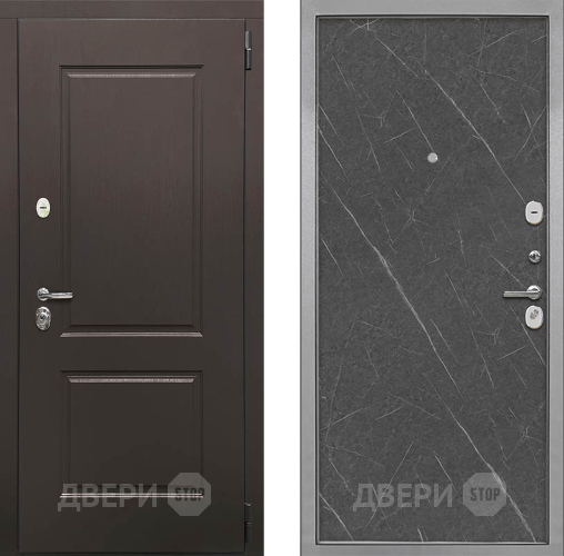 Входная металлическая Дверь Интекрон (INTECRON) Кампо Гладкая Гранит лава оникс в Реутове