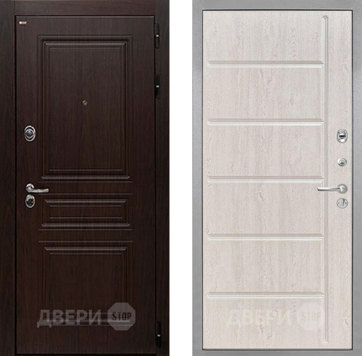 Входная металлическая Дверь Интекрон (INTECRON) Брайтон Тиковое Дерево ФЛ-102 Сосна белая в Реутове