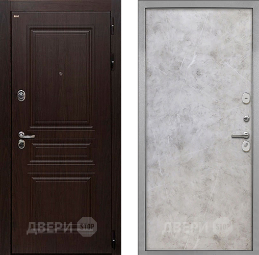 Входная металлическая Дверь Интекрон (INTECRON) Брайтон Тиковое Дерево Гладкая Мрамор светлый в Реутове