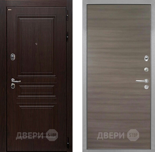 Входная металлическая Дверь Интекрон (INTECRON) Брайтон Тиковое Дерево Гладкая Дуб тоскано поперечный в Реутове