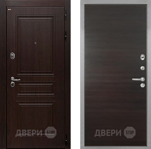 Входная металлическая Дверь Интекрон (INTECRON) Брайтон Тиковое Дерево Гладкая Эковенге поперечный в Реутове
