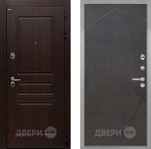 Входная металлическая Дверь Интекрон (INTECRON) Брайтон Тиковое Дерево Лучи-М Венге распил кофе в Реутове