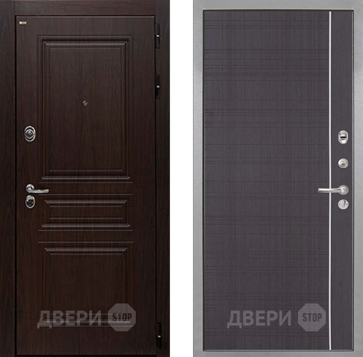 Входная металлическая Дверь Интекрон (INTECRON) Брайтон Тиковое Дерево В-07 с молдингом Венге в Реутове