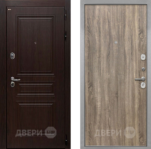 Входная металлическая Дверь Интекрон (INTECRON) Брайтон Тиковое Дерево Гладкая Дуб турин в Реутове