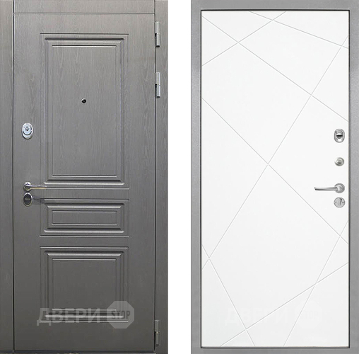 Дверь Интекрон (INTECRON) Брайтон Графит Лучи-М Софт милк в Реутове