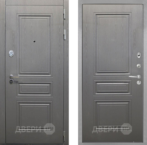 Входная металлическая Дверь Интекрон (INTECRON) Брайтон Графит ФЛ-243 Графит вуд дуб в Реутове